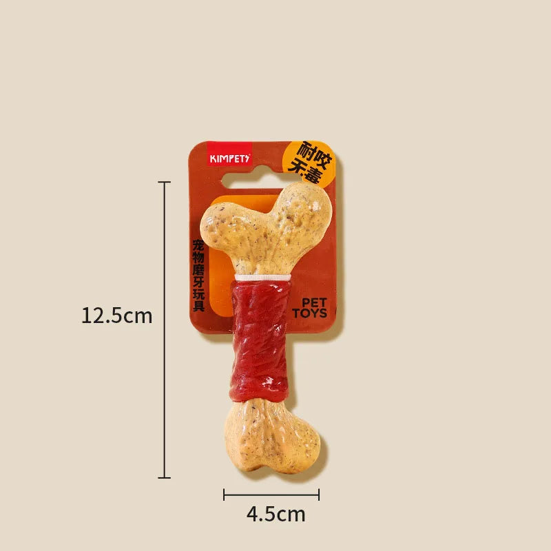 Durable Dog Chew Bones, Rawhide Pressed Bones for Aggressive Chewers, Teeth Cleaning Molar Sticks Toys for Puppy Small Medium
