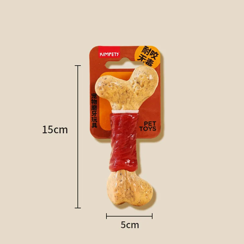 Durable Dog Chew Bones, Rawhide Pressed Bones for Aggressive Chewers, Teeth Cleaning Molar Sticks Toys for Puppy Small Medium