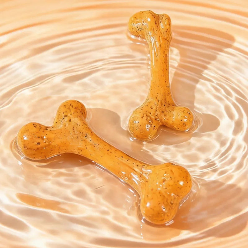Durable Dog Chew Bones, Rawhide Pressed Bones for Aggressive Chewers, Teeth Cleaning Molar Sticks Toys for Puppy Small Medium