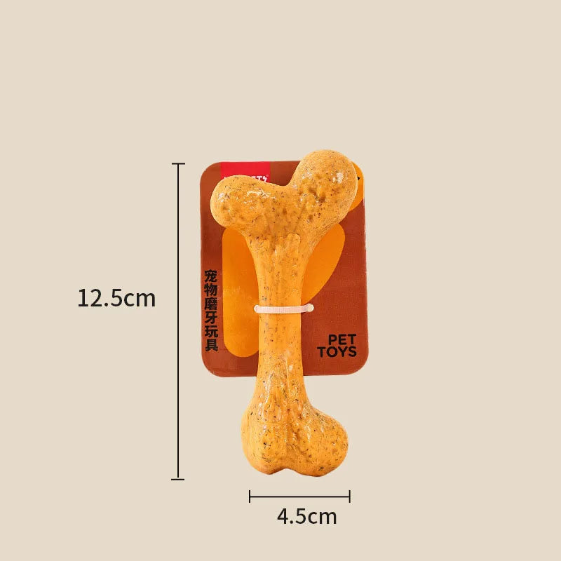 Durable Dog Chew Bones, Rawhide Pressed Bones for Aggressive Chewers, Teeth Cleaning Molar Sticks Toys for Puppy Small Medium