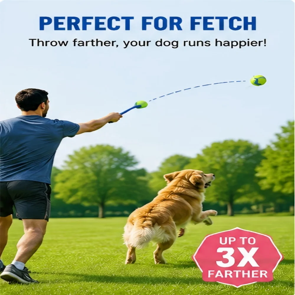 Dog Ball Launcher Stick Pet Training Toy Ball Thrower Outdoor Interactive Throwing Play Toy For Dogs Outdoor Use Pet Supplies