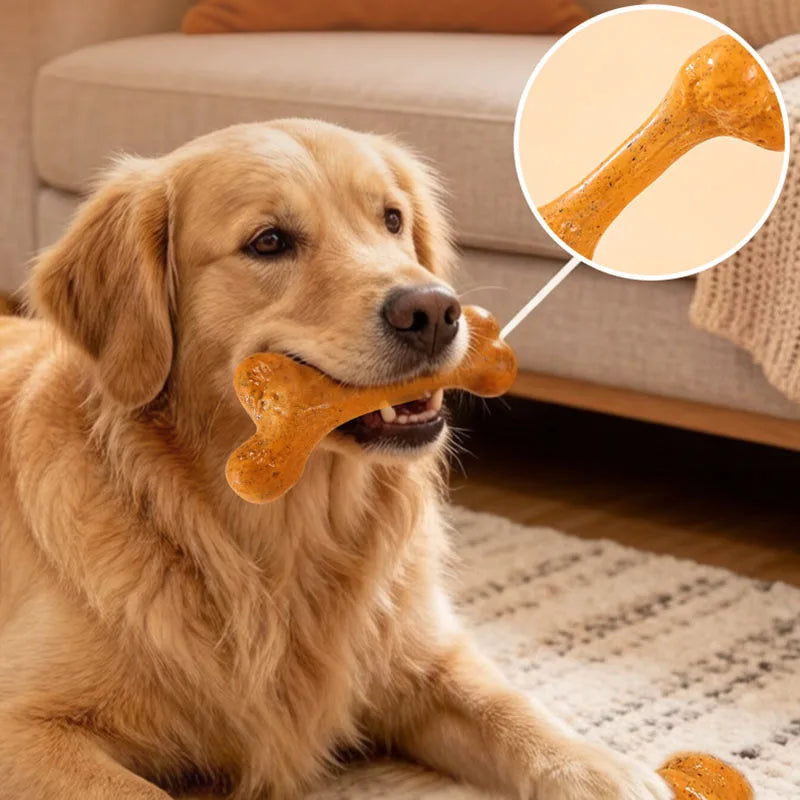 Durable Dog Chew Bones, Rawhide Pressed Bones for Aggressive Chewers, Teeth Cleaning Molar Sticks Toys for Puppy Small Medium