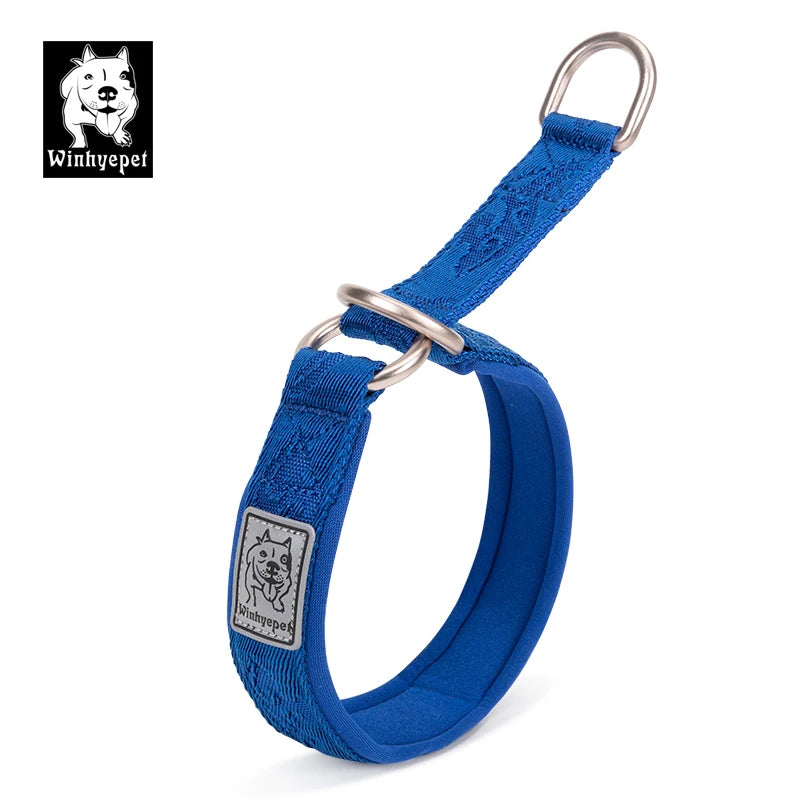 Winhyepet Pet Dog Collar P-chain No Pull Walking Traveling Light 3M Reflection Liner for Great & Small Puppy Bulldog  YC1851