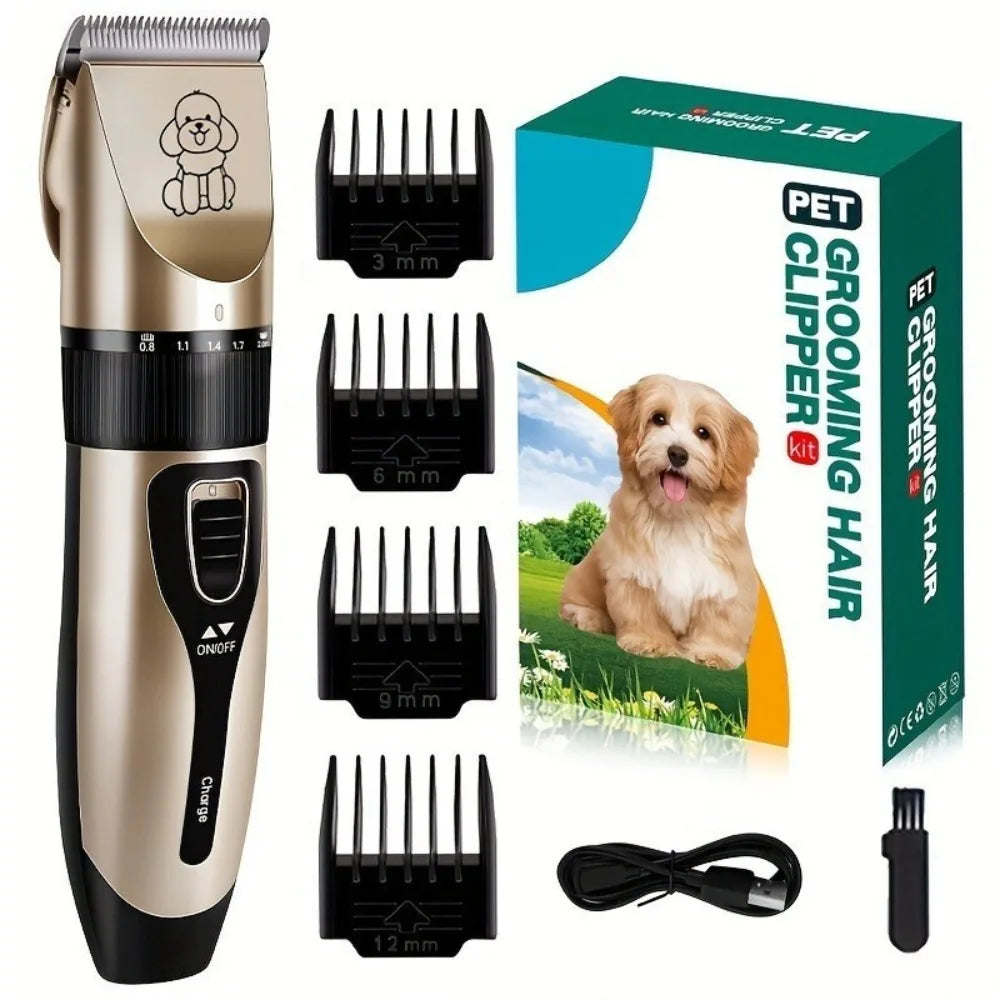 Dog Professional Hair Clipper Electrical Grooming Trimmer for Pets USB Rechargeable Cat Shaver Animals Haircut Machine