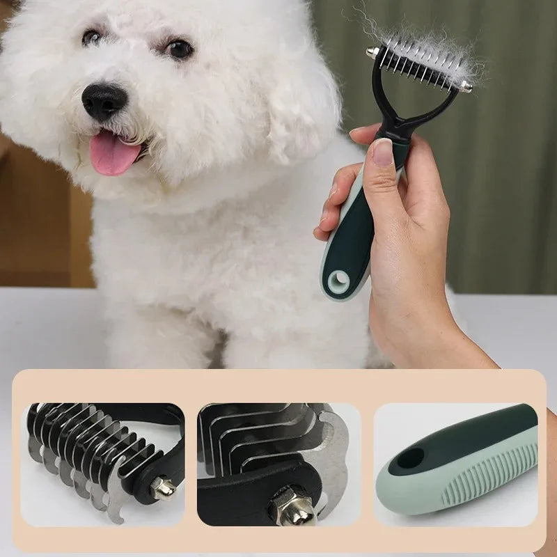 8 in 1 Dog Cat Grooming Comb Set,Pet Cleaning Brush Tool Set,Pet Multi-Functional Cleaning Set Cat Hair Removal Brush Kit