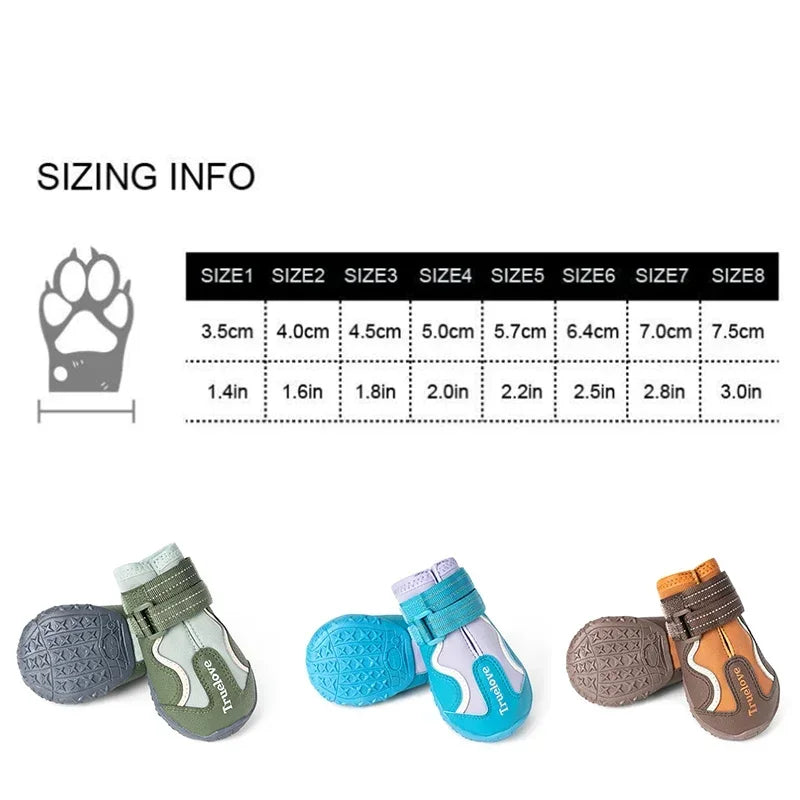 Winhyepet Dog Shoes Pet Warm Boots Waterproof Anti-slip Snow Footwear Protecting Feet 4pcs Pet Shoes for Walking,Traveling