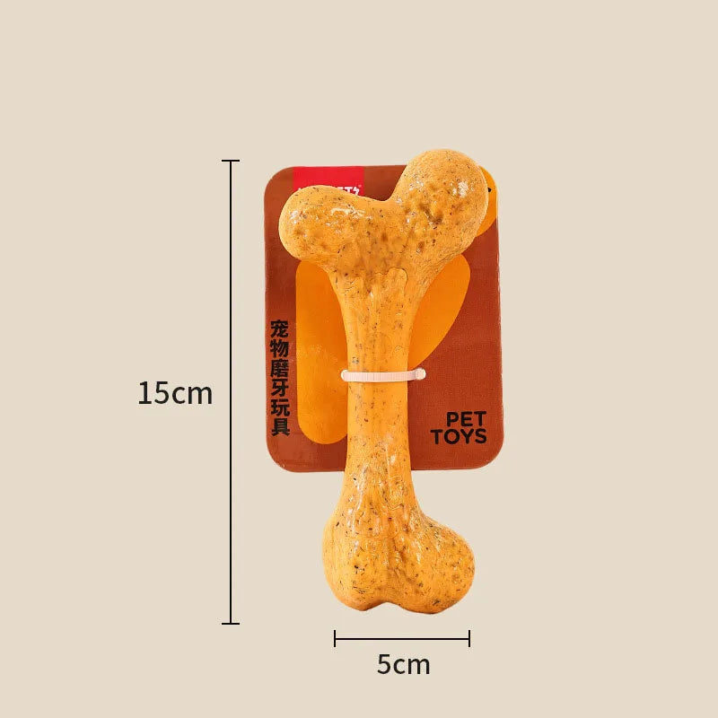 Durable Dog Chew Bones, Rawhide Pressed Bones for Aggressive Chewers, Teeth Cleaning Molar Sticks Toys for Puppy Small Medium