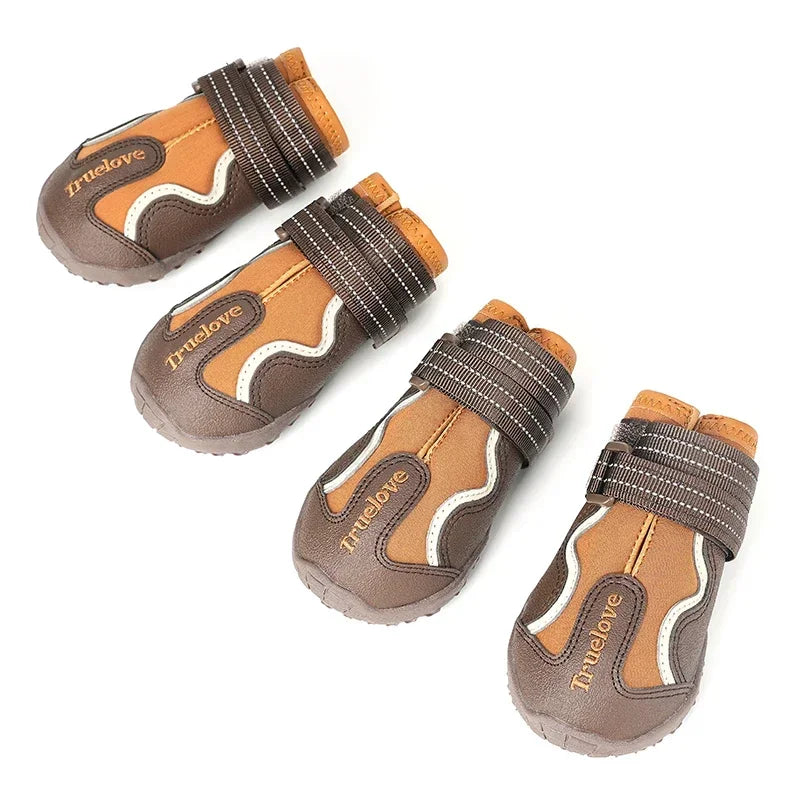 Winhyepet Dog Shoes Pet Warm Boots Waterproof Anti-slip Snow Footwear Protecting Feet 4pcs Pet Shoes for Walking,Traveling