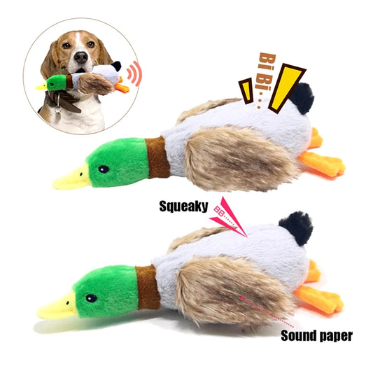 Cute Plush Duck Dogs Squeak Toys Funny Pet Play Interactive Chew Toy for Small Medium Dog Pets