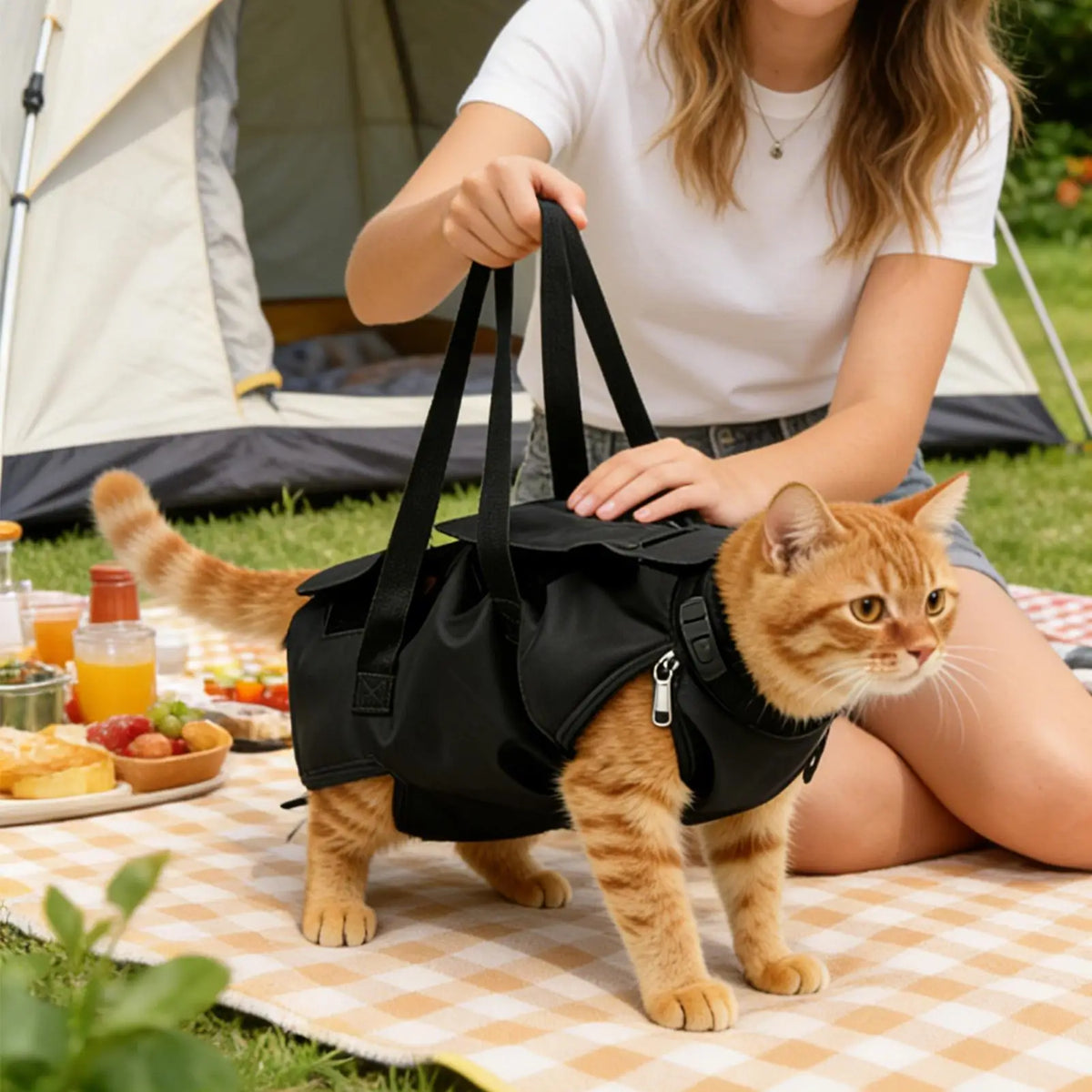 Waterproof Anti-Scratch Cat Grooming Bag Adjustable Nail Trimming Restraint Carrier for Small Dogs And Pets Shower Cleaning