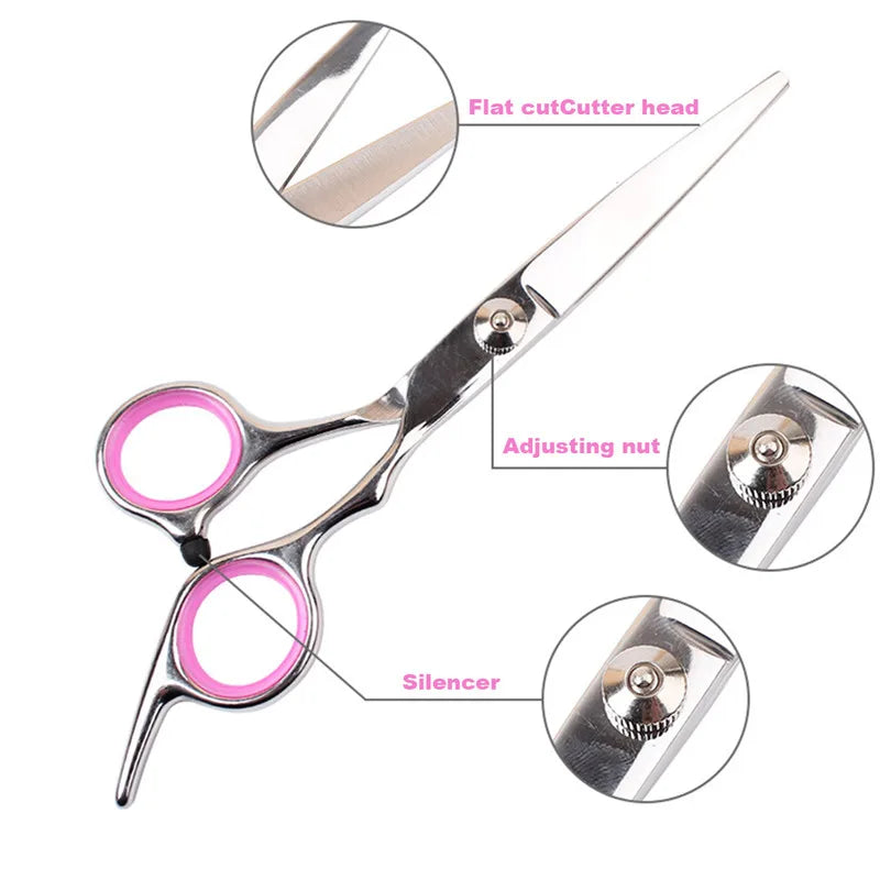 Dog & Cat Grooming Scissors Set, Pet Grooming Shears Sharp & Durable Includes Straight, Curved, Thinning Scissors and Comb