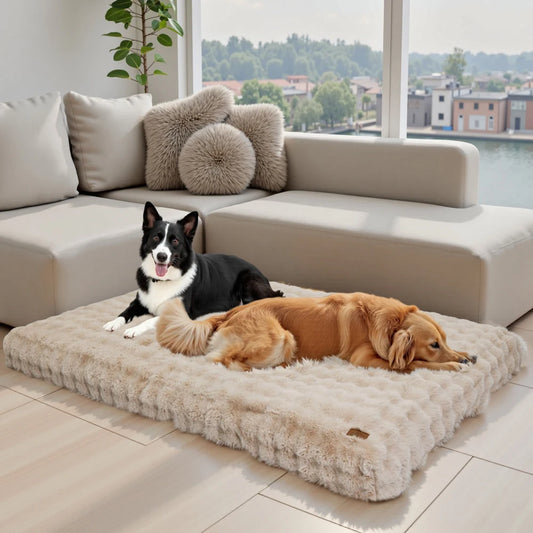 Ultra Plush Dog Bed Soft Pet Cushion Large Dog Crate Puppy Mattress Washable Mat