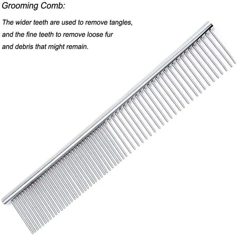 Dog & Cat Grooming Scissors Set, Pet Grooming Shears Sharp & Durable Includes Straight, Curved, Thinning Scissors and Comb